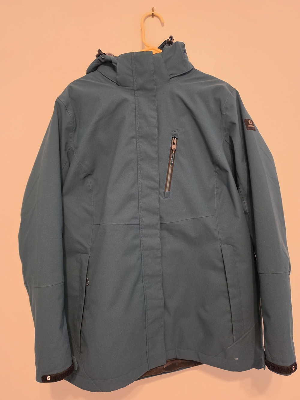 Women’s Slate Teal Waterproof Ski Jacket with Hood